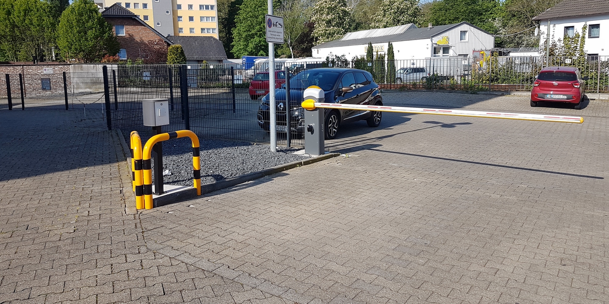 Elektroschranke für Parkplatz